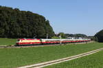101 001 mit dem  AKE-Rheingold  aus Salzburg kommend am 10. September 2023 bei Axdorf.