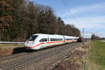 412 227  ICE 114  auf dem Weg nach Dortmund am 24. Februar 2024 bei Hufschlag.