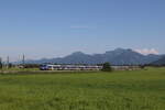 430 026 und 430 012 waren am 15. Juli 2024 bei Bernau am Chiemsee in Richtung München unterwegs.