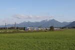 430 020 und 430 026 auf dem Weg nach München. Aufgenommen am 18. September 2024 bei Bernau am Chiemsee.