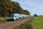 4010 028  Klimaticket-Westbahn  aus Wien kommend am 16. Oktober 2024 bei Hufschlag.