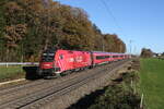 1116 251  100 Jahre ÖBB  war am 16. November 2024 bei Hufschlag in Richtung Rosenheim unterwegs.