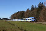 430 009, 430 004 und 430 020 aus München kommend am 30. November 2024 bei Hufschlag.