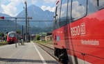 Auch wenn der Bahnhof Reutte in Tirol und große Teile der Strecke Garmisch-Partenkirchen - Reutte in Tirol - Pfronten (Tirol) - Kempten in Österreich liegen, wird der Eisenbahnbetrieb komplett von der Deutschen Bahn betrieben.

Reutte in Tirol, 5. Juni 2018 