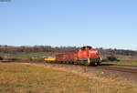 294 814-9 mit dem ER 54047 (Kempten(Allgäu)Hbf-Buchloe) bei Günzach 2.1.20