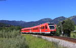 612 001-7 als RE 3385 (Oberstdorf-Augsburg Hbf) bei Fischen 8.7.20