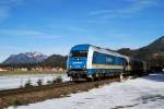 223 070 (Arriva) mit Alx 86710 bei Langenwang (28.01.2008)