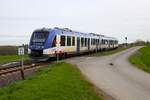 Regionalverkehr Start Alstom Coradia iLint Wasserstofftriebzug 554 102 am 05.04.24 auf der Taunusbahn