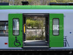 Der Triebzug 3429 021 pausierte Ende April 2021 in Wuppertal-Unterbarmen.