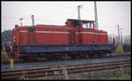 D 20 der Bentheimer Eisenbahn am 31.10.1992 im Bahnhof Bad Bentheim.