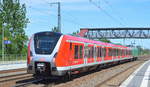 Hier der fabrikneue Triebzug für die Hamburger S-Bahn mit der Nr. 490 107 (NVR-Nummer: 98 80 0490 607-9 D-DB/ 94 80 0490 107-0 D-DB) überführt durch die Bombardier Transportation GmbH mit 145-CL 005 am 24.06.19 Saarmund Bahnhof.