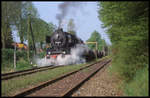 Das war am 25.4.1999 ein besonderes Ereignis auf der Teutoburger Wald Eisenbahn:  503655 bespannte den planmäßigen Stahlzug von Hanekenfähr nach Paderborn und führte ihn über