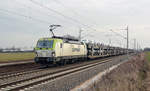 Am 20.02.19 schleppte 193 892 der Captrain einen BLG-Autozug durch Rodleben Richtung Magdeburg.