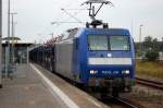 145-CL 204 (145 100-4) im Dienst fr Crossrail mit dem Fiat Autotransportzug. Musste wegen starken Personenverkehr fast 50min in Rathenow warten. Netten Gru zurck! 08.10.2010