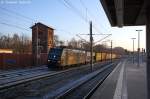 185 545-1 MRCE Dispolok GmbH fr CTL Logistics GmbH mit einem Containerzug in Rathenow und fuhr in Richtung Stendal weiter. 06.02.2013