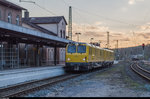 DB Netz Fahrwegmessungstriebwagen 719 301 / 720 301 steht am Abend des 15. April 2016 im Bahnhof Altenbeken, wo die Crew Feierabend hat.