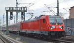 DB Regio AG [D]  147 014  [NVR-Nummer: 91 80 6147 014-5 D-DB] fährt mit der IRE Wagengarnitur für die Strecke nach Hamburg zur Bereitstellung am 19.01.20 S-Bhf.