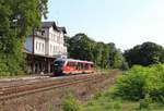 642 237 (Erzgebirgsbahn) fuhr am 14.09.19 einen Sonderzug von Olbernhau nach Katzhütte. Hier ist der Zug in Pößneck oberer Bahnhof zu sehen.