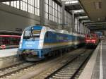 183 004 mit Alex nach Schwandorf in Mnchen Hbf, 8.03.2009