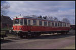 Besuch im Depot der EVB in Bremervörde am 24.3.2002: Musealer Triebwagen 170 WZTE
