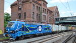 EGP - Eisenbahngesellschaft Potsdam mbH mit der wunderschön gestalteten  192 101  [NVR-Nummer: 91 80 6192 101-4 D-EGP] verlässt den Hamburger Hafen mit einem Containerzug am 18.06.19 Bahnhoh