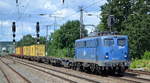 EGP mit  140 627-1  (NVR:  91 80 6 140 627-1 D-EGP ) und Containerzug am 11.07.20 Bf.