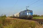 Mit einem Silozug rollt 151 139 der EGP am 08.10.21 durch Gräfenhainichen Richtung Bitterfeld.