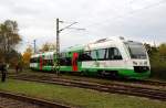 Der Itino der EB pendelte am 10.10.09 zwischen Bw und Bahnhof Weimar.