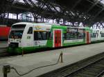 08.08.2014 - Leipzig-Hbf - VT 314 der Elster-Saale-Bahn, vor der Abfahrt nach Saalfeld. 