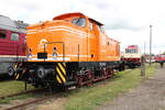 Erfurter Gleisbau V60 105-1 (98 80 3345 413-9 D-EGB) am 28.05.2022 beim Eisenbahnfest des Thringer Eisenbahnvereins im ehem. Bw Weimar.