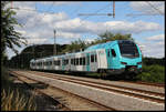 ET 4.07 der Eurobahn ist hier am 12.07.2020 um 17.37 Uhr in Lotte in Richtung Osnabrück unterwegs.