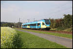 Seitdem die Eurobahn bis nach Hengelo fährt, sind dreiteilige Flirt Triebwagen selten im Umlauf zwischen Bad Bentheim und Bielefeld zu sehen. Am 16.09.2020 kam ein solcher Dreiteiler nach Bielefeld um11.04 Uhr nahe Laggenbeck über die KBS 475.