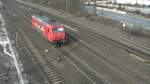 145 CL-011 verlsst Gemnden am Main in Richtung Wrzburg um dort einen Kesselwagenzug abzuholen. 21.02.2012