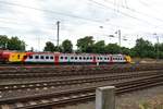 HLB Alstom Coradia Continental 1440 345-5 (ET 145) abgestellt am 19.06.18 in Hanau Hbf vom einer Straße aus fotografiert