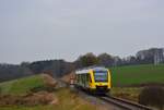 Zwischen Hadamar und Dornburg kam ein LINT der HBL gen Dornburg gefahren.

Dornburg 26.11.2016