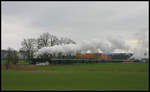 Am 15.12.2007 führte Eisenbahntradition auf der Teutoburger Wald Eisenbahn einen Sonderzug von Versmold nach Osnabrück zum dortigen Weihnachtsmarkt durch. Zwischen Bad Laer und Bad Iburg macht 503655 gerade mit ihrem langen Zug mächtig Dampf.