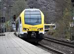 ET5.14B DER GO-AHEAD BADEN-WÜRTTEMBERG GMBH AUF DER SIEGSTRECKE  Am 14.4.21 auf der SIEGSTRECKE bei Einfahrt in den Bahnhof KIRCHEN/SIEG  unterwegs,ET 5.14B der GO-AHEAD BW,vermutlich auch eine