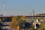 ET 5.03 B als MEX 16 Stuttgart-Ulm am 13.11.2022 am Eszetsteg in Stuttgart. 