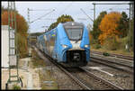 GoAhead ET 2463119-4 nach Treuchtlingen fährt hier am 30.10.2023 um 15.10 Uhr in Triesdorf ein.