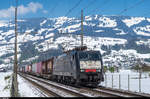 189 108  Alpäzähmer  am 29. April 2017 mit einem UKV-Zug zwischen Steinen und Schwyz.
