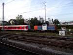 NBE 214 006-9 steht am 26.09.11 in Heidelberg Hbf vom Bahnsteig aus fotografiert