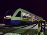 Abends in Schwerin hbf am 11.02.2013 mit VT 704 der OLA Schwerin