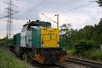 Rail4Chem 1203 (VL G1206 Bj. 2005 Eigentum MRCE) als Lz kurz vor dem Gbf Gelsenkirchen Bismarck. 3.7.08