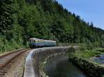 Der VT 07 bei einer Fotofahrt am 26.05.2012 unterwegs bei Teisnach.