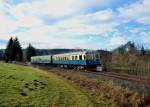 VT 07 + VS 28 von der Wanderbahn bei einer Sonderfahrt am 30.12.2012 bei Schnitzmhle.