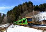 650 663 (VT 28) + 650 659 (VT 24) als RB nach Spicak am 01.01.2013 bei Bhmisch Eisenstein.