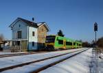 650 659 (VT 24) + 650 651 (VT 16) als RB nach Plattling am 03.03.2013 bei Triefenried.