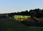 650 650 (VT 15) + 650 660 (VT 25) als RB am 28.10.2013 bei Triefenried.