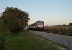 Ein ehemaliger Seehsle-Triebwagen fhrt am 28.09.2011 seinem letzten Fahrziel Endingen entgegen. 