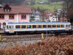 Der VT 125 der SWEG Ottenhfen steht am Nachmittag des 23.12.11 am Bahnsteig zur Fahrt nach Achern bereit.